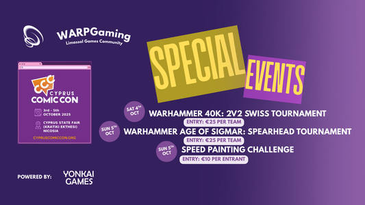 WARPGaming is going to Cyprus Comic Con!