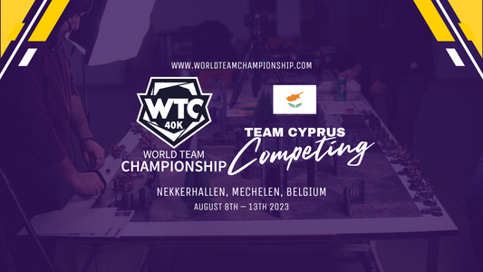 Team Cyprus competing at the World team championships for Warhammer 40k